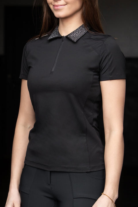 Top Reiter Hríma Polo Turniershirt, schwarz