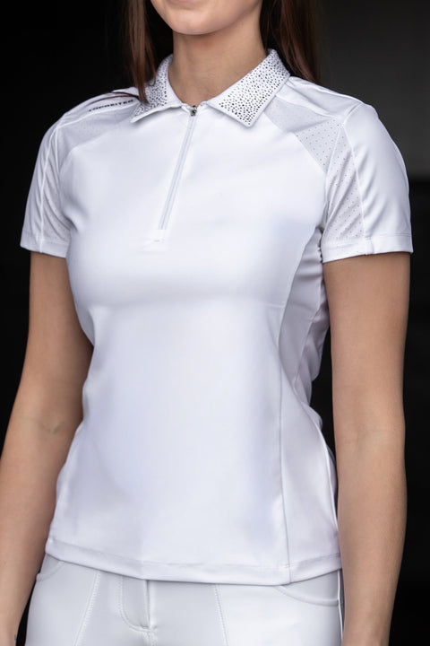 Top Reiter Hríma Polo Turniershirt, weiß