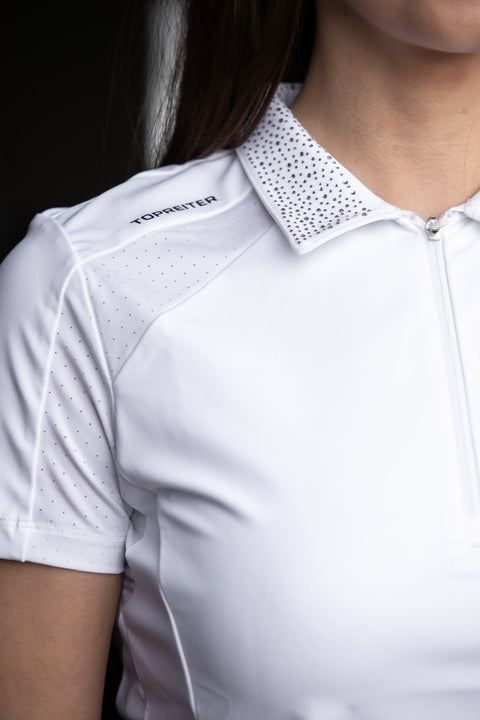 Top Reiter Hríma Polo Turniershirt, weiß
