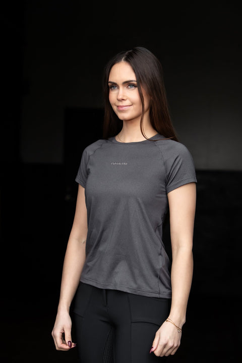 Top Reiter Kastanía Performance T-Shirt, grau