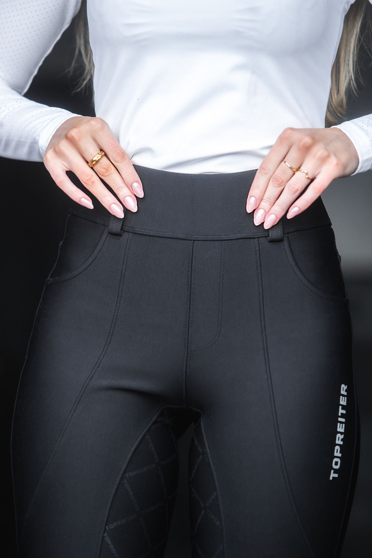 Top Reiter Kara Leggins, schwarz