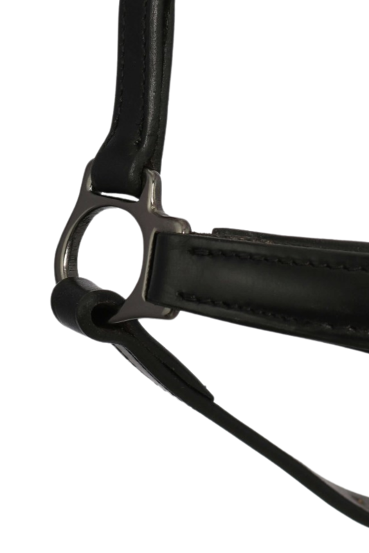 Top Reiter Metall Tigull Nasenriemen, schwarz-metall