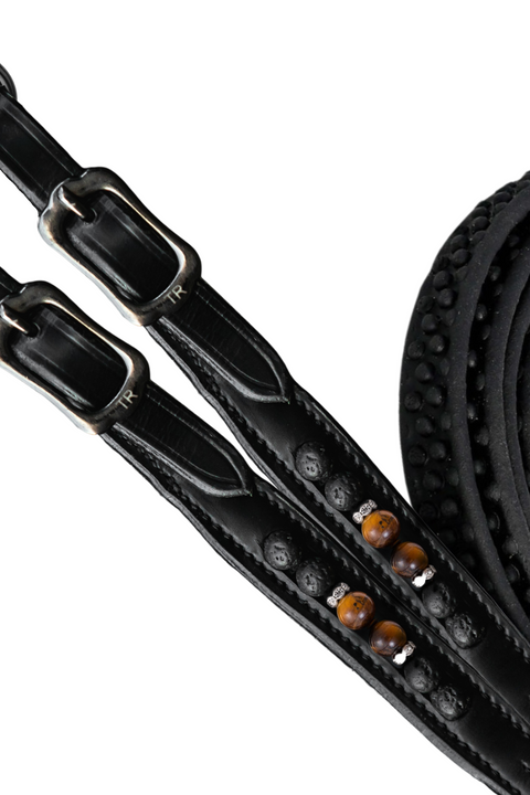 Top Reiter Orka Gummizügel mit Noppen, Braun