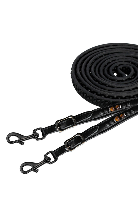 Top Reiter Orka Gummizügel mit Noppen, Braun