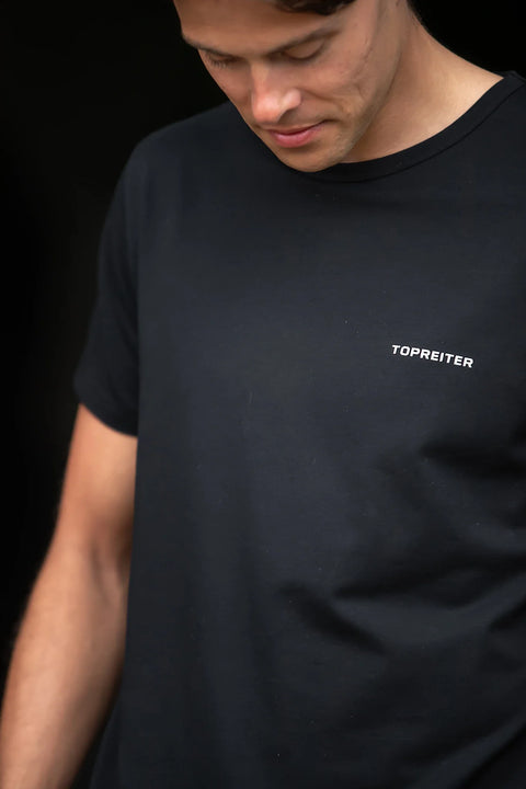 Top Reiter Basic T-Shirt, V-neck, black