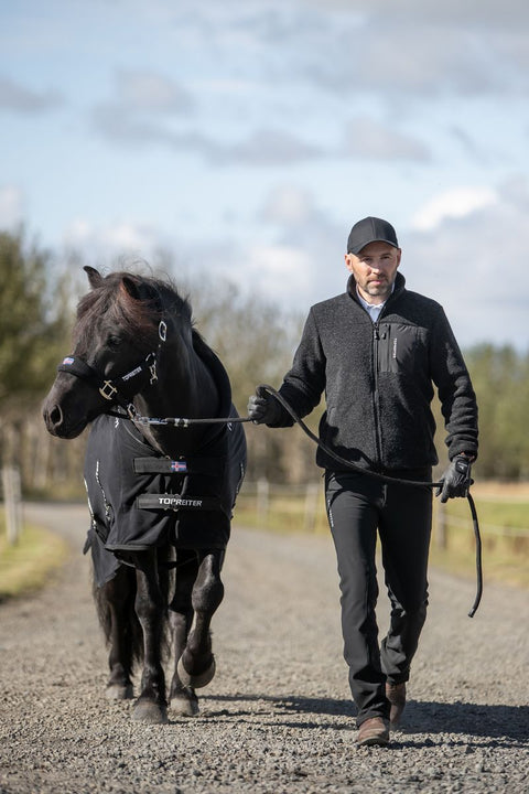 Top Reiter Glampi Unisex Wolljacke, Schwarz