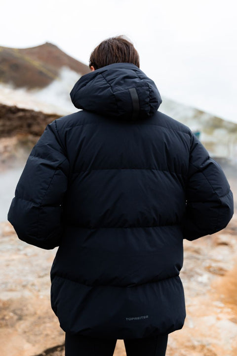 Top Reiter Strengur Unisex Parka, Schwarz