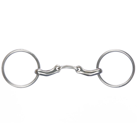 Eques Doppelt gebrochene Wassertrense mit Zungenfreiheit – Rostfreier Stahl